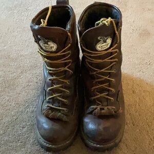 Georgia Boot Brown Leather Work Boots